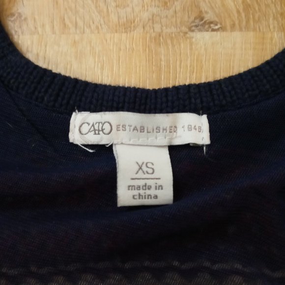 CATO Multi-color crochet slvless tank size X-small - Picture 2 of 3